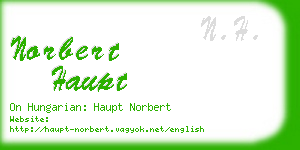 norbert haupt business card